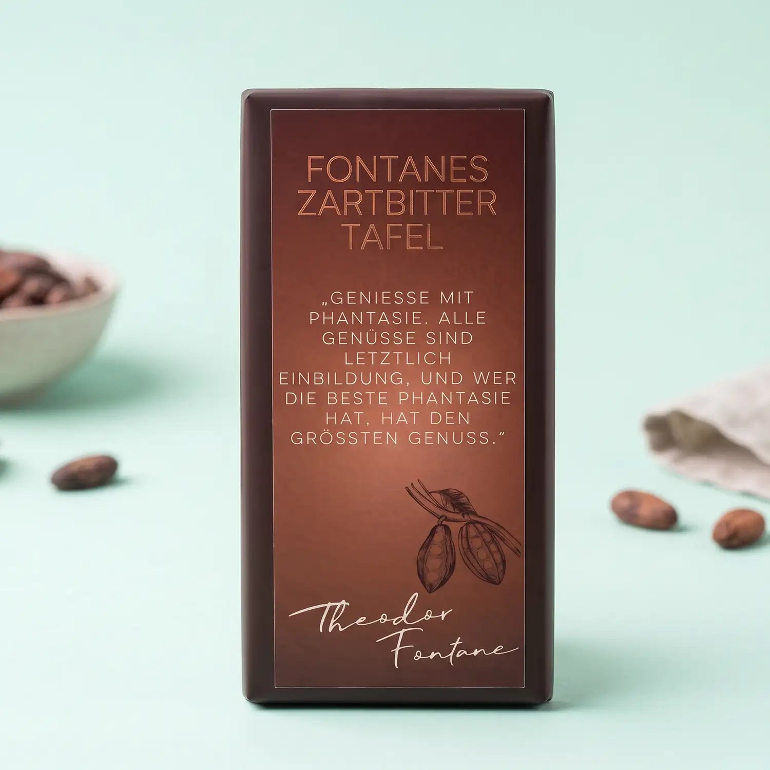 fontanes-schokolade-tafel-100g-Zartbitter-vorderseite-mit-PastelhintergrundleichteSzenerie