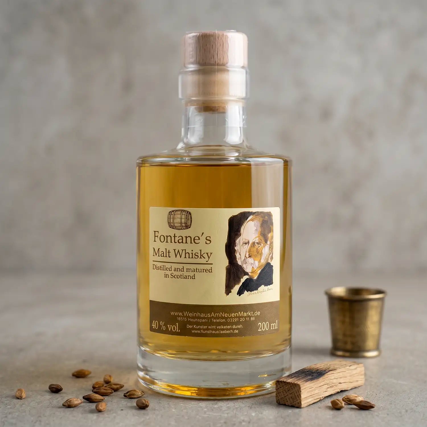 Fontanes Malt Whisky – 5 Jahre gereifter Speyside, 40% vol., 0,5l und 0,2l